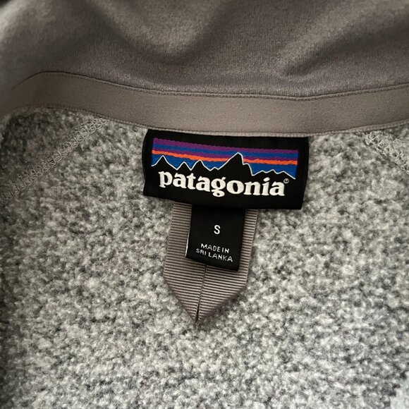 Womens Patagonia Better Sweater Fleece Jacket Sz Small Birch White Grey - Picture 8 of 8